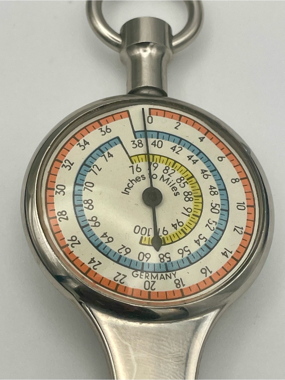Vintage German Pocket Opisometer - Map Measurer & Compass w/Black Leather Case - Picture 6 of 8